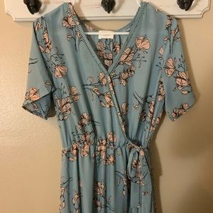 Light blue floral dress